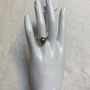 Vintage silver ring with moon star and heart